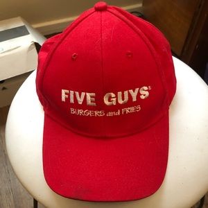 Five Guys Burgers & Fries Red Baseball Cap - Hat